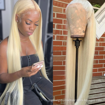 YesWigs Cheap 613 Blonde Human Hair Hd Full Lace Front Wig Raw Brazilian Virgin Human Hair 613 Lace Frontal Wig For Black Women